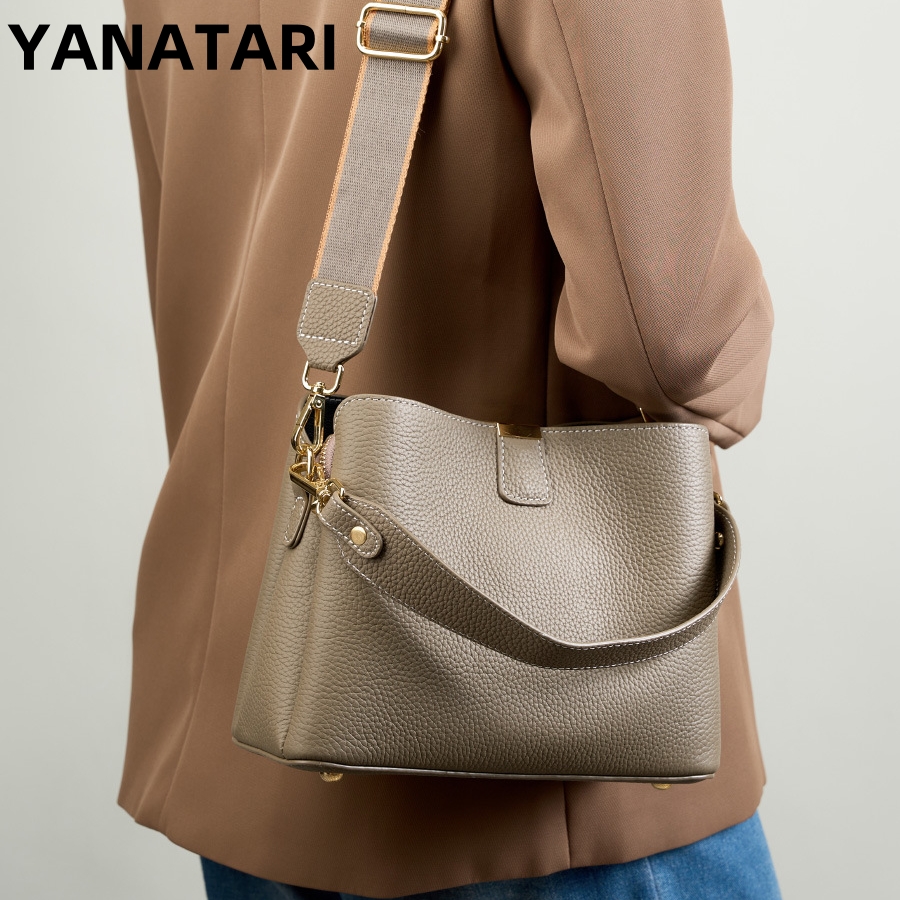 Women Bags Grey - YANATARI Женская сумка из натуральной кожи,