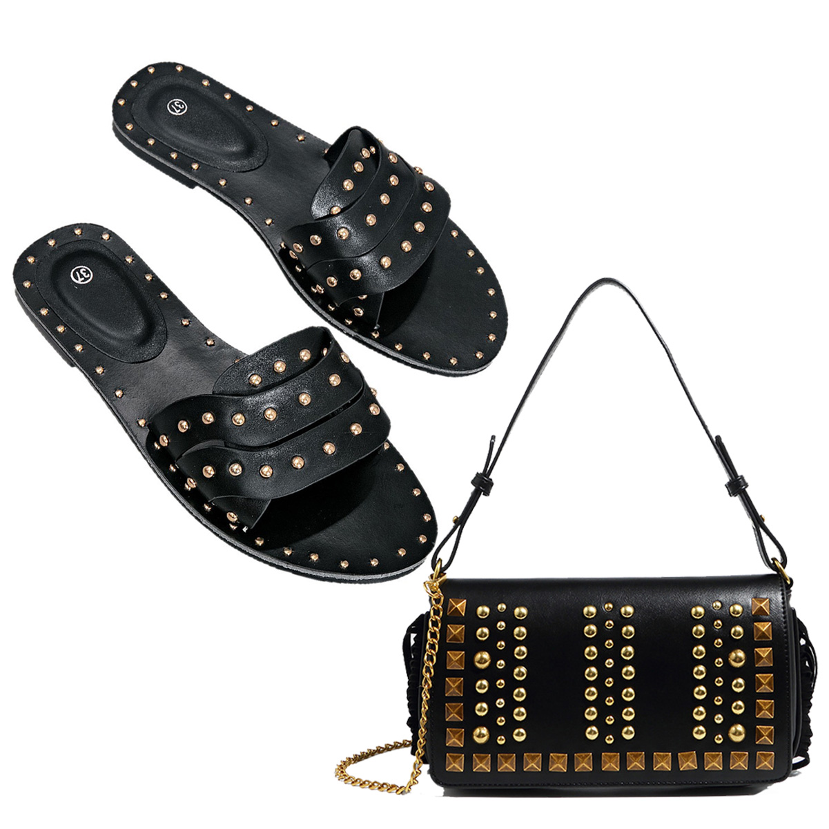Women'S Bags Holiday - Женские летние новые шлепанцы с заклепками,