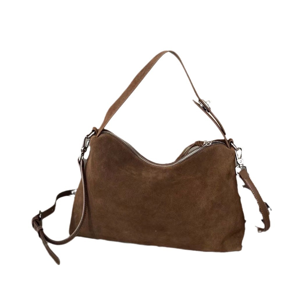 Women Bags Grey - Коричневая вместительная большая бостонская сумка-тоут, простая