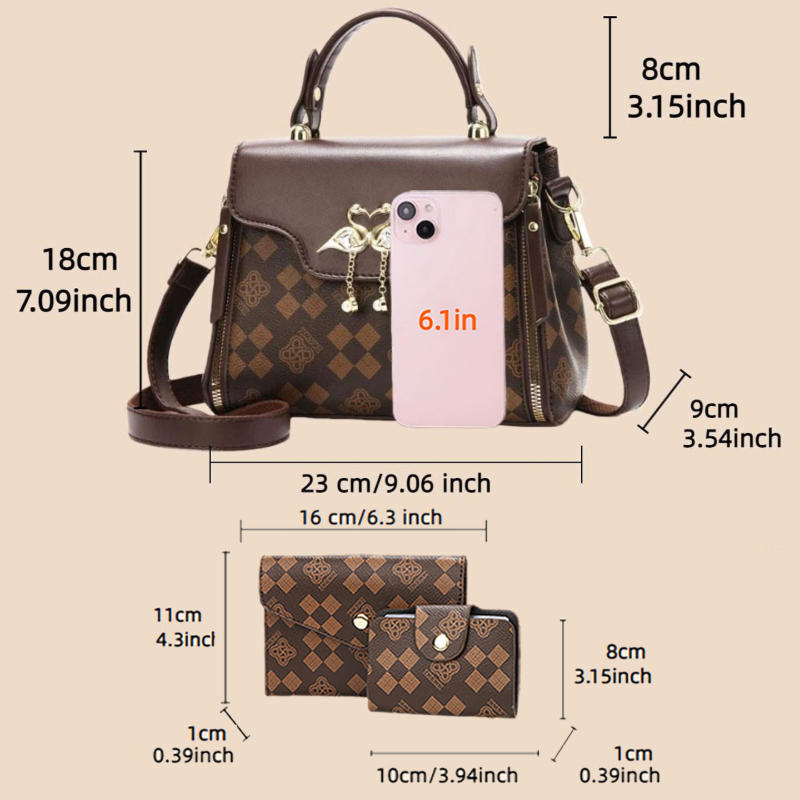 Набор из 3 женских сумок, легк – обзор и цена Women Bags Crossbody