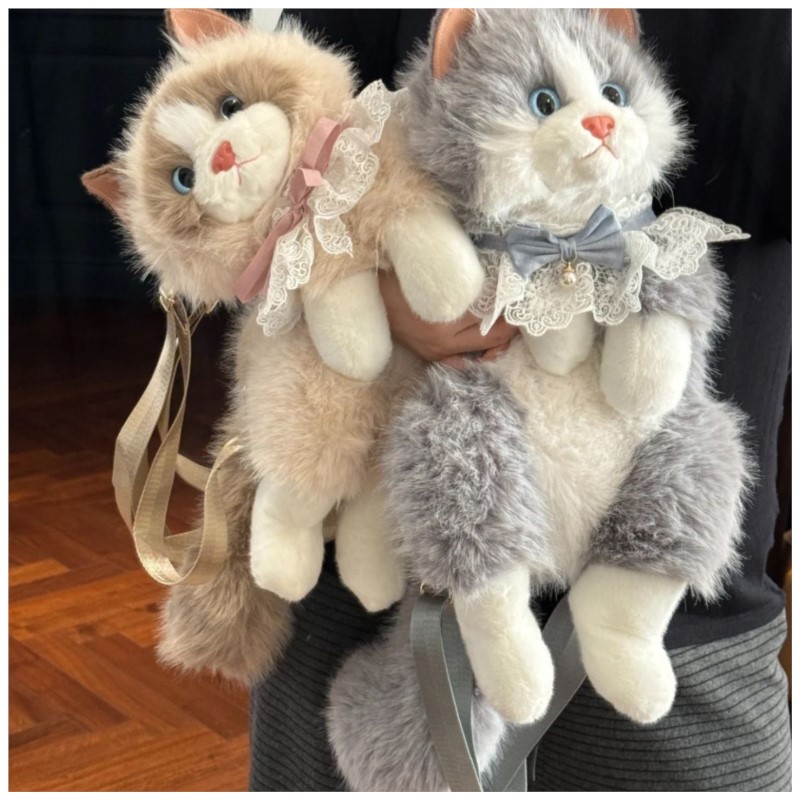 Милый рюкзак с котиком для дев – обзор и цена Women Bags Grey